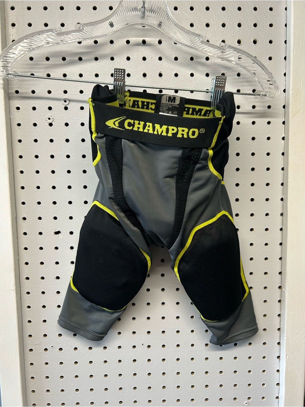 Kids Padded Baseball Sliding Shorts - Gray with Neon Yellow Trim Youth Medium
